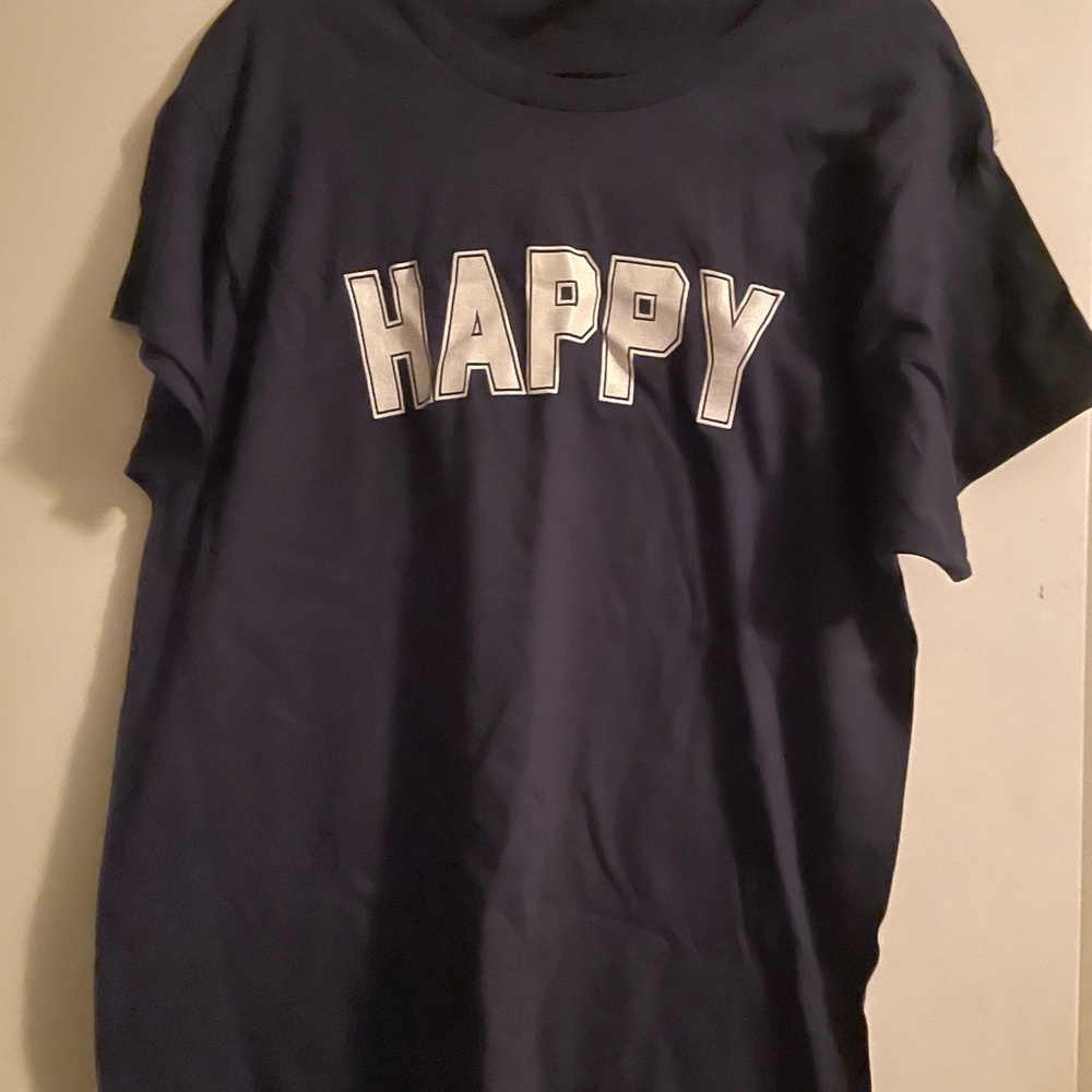 Hanes Navy Blue 'Happy' Short Sleeve Tee